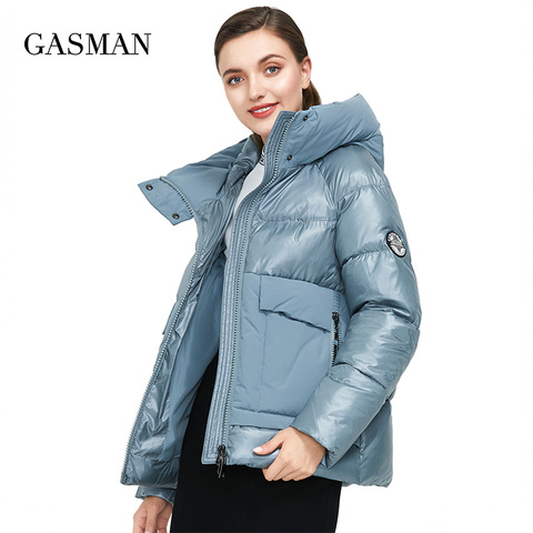 GASMAN Brand autumn winter fashion Women parka down jacket hooded patchwork thick coat Female warm clothes puffer jacket new 001 ► Photo 1/6