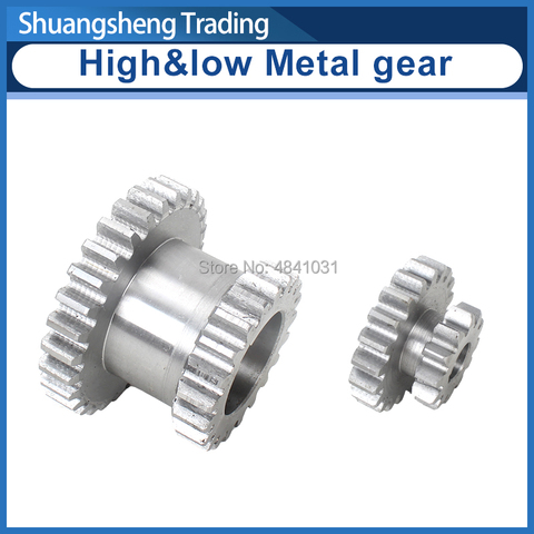 2pcs High&low Metal Transmission gear T29xT21&T20xT12 SIEG C2&C3 JET BD-6 Metal Lathe Main shaft duplicate double gear ► Photo 1/6