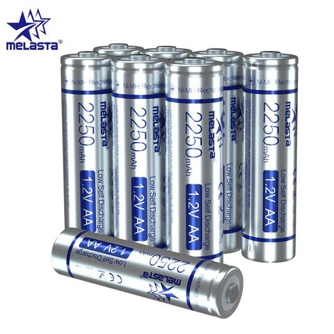 Melasta 8pcs AA NIMH Rechargeable LSD battery 1.2V real 2250mAh Low Self Discharge for Toys Clock Flashlight Wireless mouse ► Photo 1/6