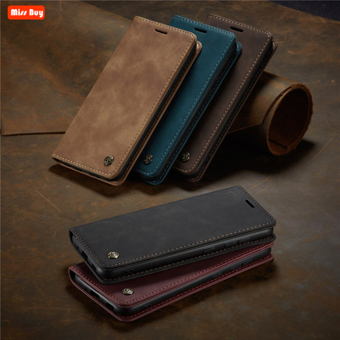 Vintage Leather Flip Case for iPhone 12 11 Pro Max 11 Promax XS Max XR XS X 6 6s 7 8 Plus SE 2022 Case Luxury Book Cover Fundas ► Photo 1/6