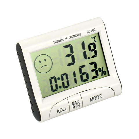 Indoor Room LCD Display Electronic Temperature Humidity Meter Digital Thermometer Hygrometer Weather Station Alarm Clock Gauge ► Photo 1/6