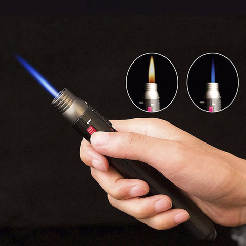 Kitchen Torch Jet Lighter Flame Pencil Butane Gas Flint Lighter Refillable Fuel Welding Gasoline Pen Lighter Windproof Outdoor ► Photo 1/6