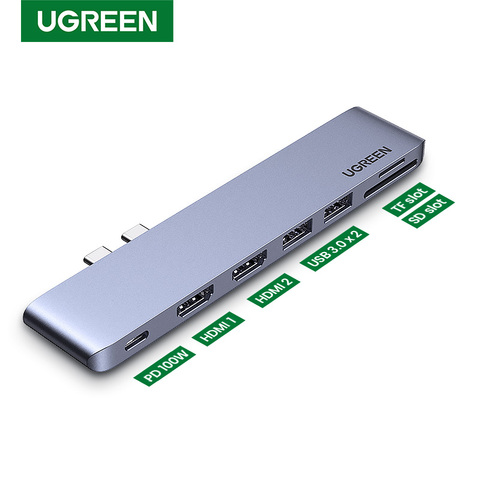 UGREEN USB C Hub For MacBook Pro Air USB Type C HDMI HUB for MacBook Pro Air Adapter Thunderbolt 3 Dock USB C 3.1 USB HUB ► Photo 1/6