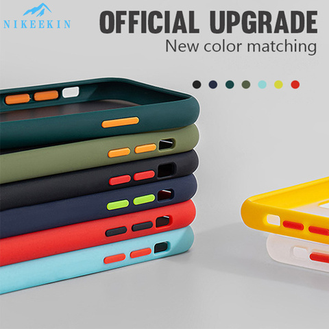 Matte Shockproof Armor Cases For OnePlus Nord 8 7T Pro 6T Soft TPU Frame Clear PC Cover For One Plus Nord 8 Pro 1+6T 7 7T 1+Nord ► Photo 1/6