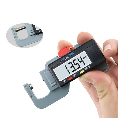 Precise Digital Thickness Gauge Meter Tester Micrometer Lateral Thickness Gauge For Leather Steel Plate Cloth 0-12.7 Mm/0.01mm ► Photo 1/6