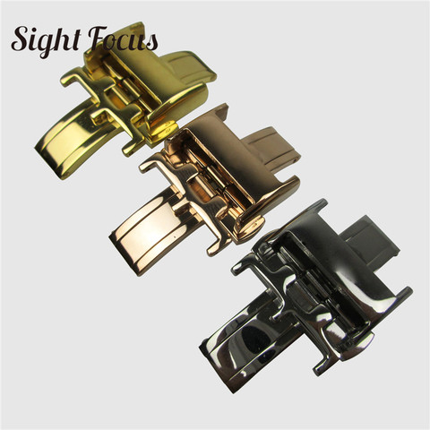 16mm 18mm Stainless Steel Butterfly Buckle for Longines Master Leather Watchband Deployment Folding Clasp Accessories Watch Part ► Photo 1/6