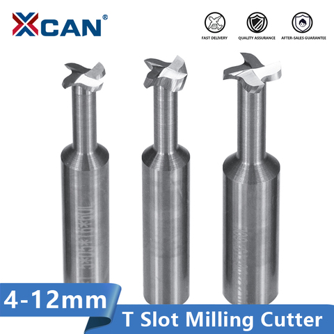 XCAN T Slot Milling Cutter 4mm 6mm 8mm 10mm 12mm Carbide CNC Milling Tools ► Photo 1/6