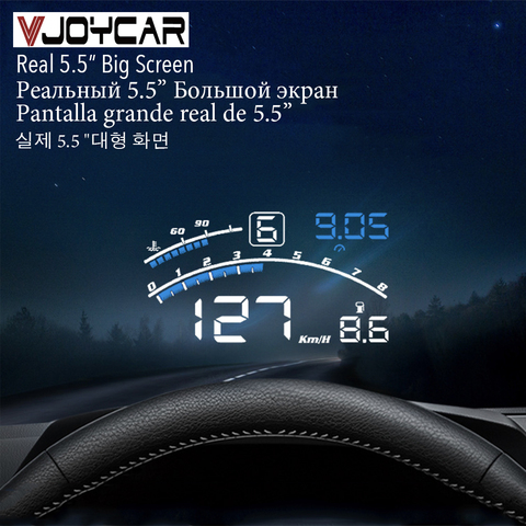 Vjoycar V41 Newest Head Up Display Car OBDII EUOBD 5.5 Windshield  Projector HUD Display Shift Reminder Water Temp. RPM KM/H MPH - Price  history & Review
