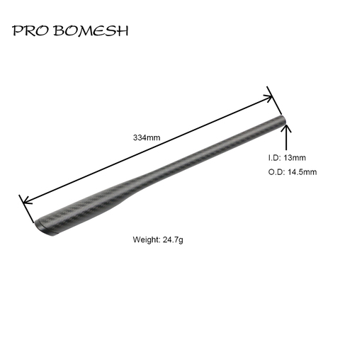 Pro Bomesh Taper Carbon Tube 33.4cm Grip 3K Woven Triangle Butt Rod Building Component Handle Rod Repair DIY Blank Accessory ► Photo 1/6