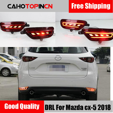 2PCS LED Rear Fog Lamp For Mazda CX-5 CX5 2017 2022 Car LED Bumper Light Brake Light Turn Signal Indicator Reflector ► Photo 1/6