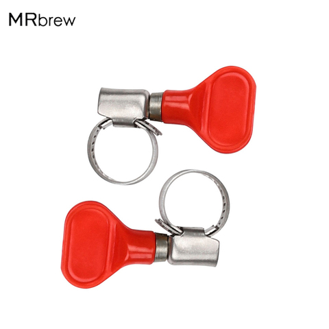 2 x Stainless Steel Adjustable Mini Key-Type Hose Clamps Clip Fit for 10mm-16mm / 8-12mm OD tubing Ideal for Home Brewing ► Photo 1/6