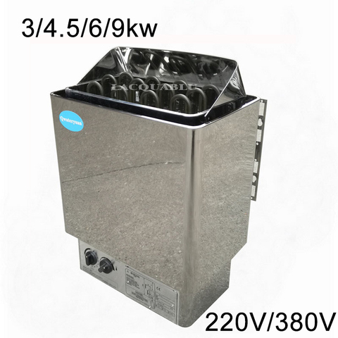 9KW 8kw 6kw 4.5kw 3kw Sauna Heater 220V 380V Sauna Steam Generator Home Use Heating Furnace Room Dry Equipment ► Photo 1/4