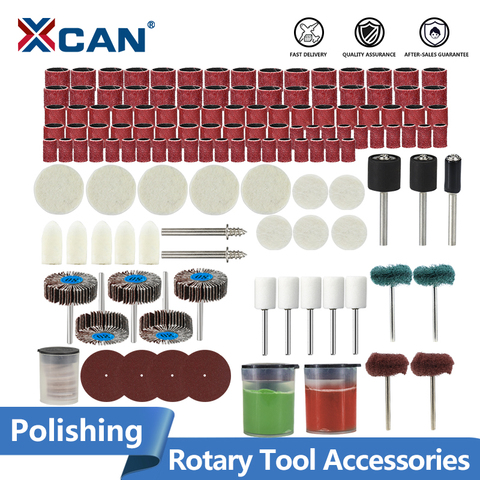 XCAN Polishing Tool Accessories Sanding Drum Woolen Polish Disc Grinding Head Sanding Disc Abrasive Disc for Dremel Rotary Tools ► Photo 1/6