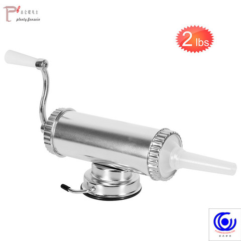 1KG / 2LBS Horizontal Manual Type Meat Sausage Stuffer With Suction Base Homemade Filler Syringe Aluminum Salami Maker Machine ► Photo 1/6