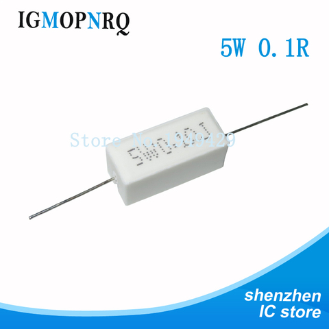 10PCS 5W cemento resistencia 0,1 ~ 10k ohm 5%, 0,22, 0,33, 0,5 1 10 100 1K 10K ohm 0.1R 0.22R 0.33R 0.5R 1R 10R 100R ► Photo 1/5