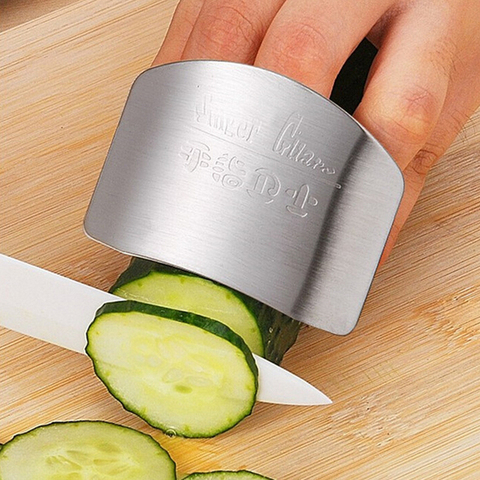 New Kitchen Stainless Steel Finger Hand Protector Ring Knife Chop Adjustable Guard Cut Safety Gadgets Cooking Tools ► Photo 1/4