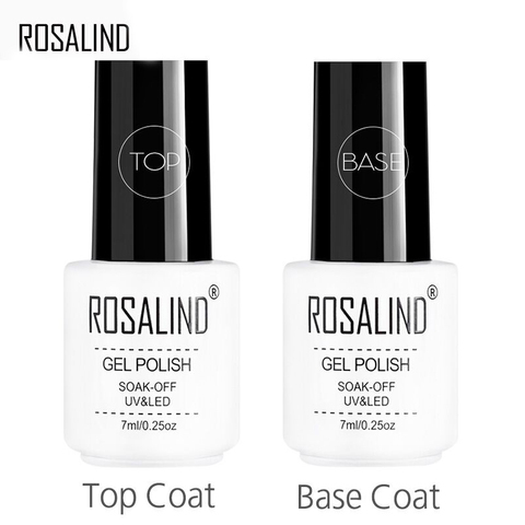 ROSALIND Top Base Coat Gel Polish UV Shiny Sealer Soak off Reinforce 7ml Long Lasting Nail Art Manicure Gel Lak Varnish Primer ► Photo 1/6