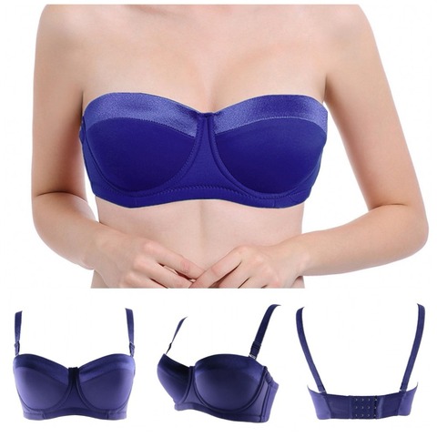 Women Underwired Strapless Bra Half Cup Big Size Balconette with Multiway Removable Straps NW913 ► Photo 1/6