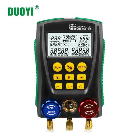 DUOYI DY517 Pressure Refrigeration Manifold Digital HVAC Meter Pressure GuageTemperature Tester R410A Refrigerant Testo ► Photo 1/6