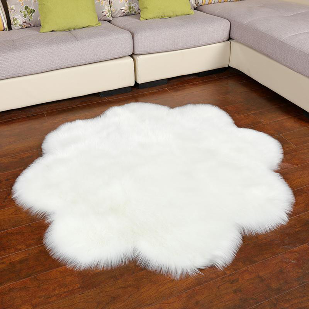 Sofa Fluffy Area Rug Bedroom Livingroom Furry Carpet Sheepskin Soft Rugs 30*30cm 
