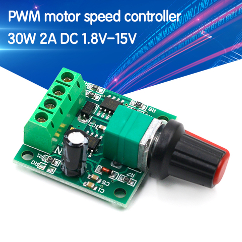 30W 2A DC 1.8V -15V PWM Motor Speed Controller Regulator Low Voltage Fan Speed Control Switch PWM Adjustable Drive 5V 12V ► Photo 1/6