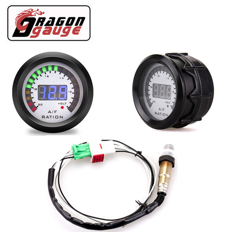 「DRAGON」 52mm Air Fuel Ratio Gauge With Narrowband O2 Oxygen Sensor Car Gauge Digital Display Fit for 12V Car 0258006028 ► Photo 1/6