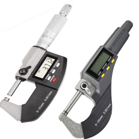 High quality 0-25mm Micron Digital outside Micrometer Electronic micrometer caliper gauge 0.001mm digital gauge measuring tools ► Photo 1/6