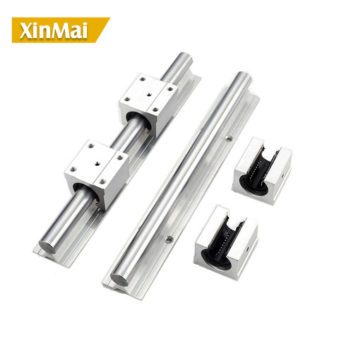 2pcs SBR16 16mm linear rail any length support round guide rail + 4pcs SBR16UU slide block for cnc ► Photo 1/5