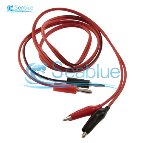 1M Alligator Cilp to AV Banana Plug Test Cable Lead Connector Dual Tester Probe 35mm Crocodile Clip For Multimeter Measure Tool ► Photo 1/4