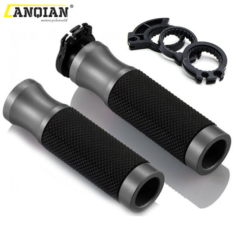 Motorcycle 22mm CNC Aluminum Rubber Gel Handle Bar Grip Hand Grips for Vespa Scooter LT LX GT GTS GTV 300 250 125 200 Sprint 150 ► Photo 1/6