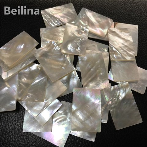 1lot（10pcs）30mm /20mm/1mm white Natural mother of pearl shell DIY musical instrument accessories and wood inlay carved material ► Photo 1/6