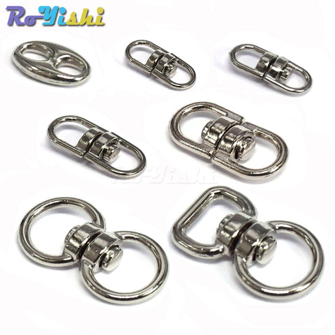 10pcs/pack Silver Metal Swivel Hook Clasp Key Chains Keyrings Connectors For Lanyards Paracord Handbag Bag Parts ► Photo 1/6