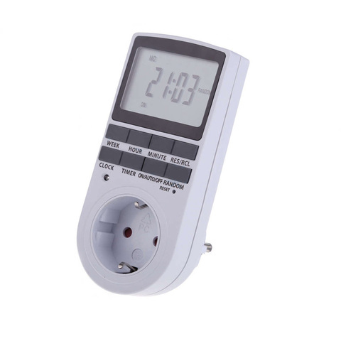 Electronic digital timer switch UK US AU EU FR kitchen timer 24 Hour cyclic programmable timing socket ► Photo 1/5