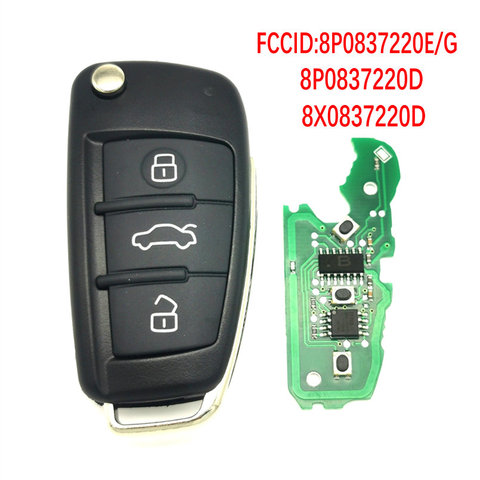 Datong World Car Remote Key For Audi 2005-2013 Years A3 TT A4 S3 S4 PN8P0837220G 315 Mhz 48 Chip Auto Smart Control Key ► Photo 1/6
