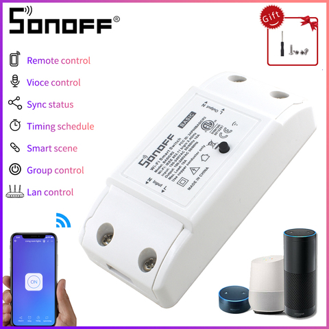 Sonoff Basic R2 Smart Switch Wifi DIY Timer Smart Home Remote Switch Light Sonoff Switch Work With Alexa Ewelink Google Home ► Photo 1/6