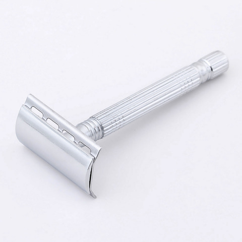 1pcs Stainless Steel Short Handle Classic Safety Razor Double Edge Mens Shaving Razor Gift Box Pack Cure Handle ► Photo 1/4