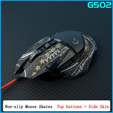 BTL DIY Handmade Non Slip Suck Sweat Mouse Lizard Skin Sticker Grips Skates Punk Mouse For Logitech G502 Hero Without Mouse ► Photo 1/5