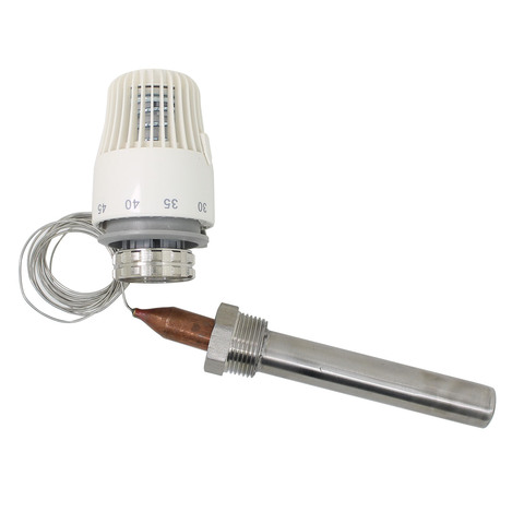 30-70 degree control Floor heating system thermostatic radiator valve head M30*1.5mm Remote controller 1/2  Thermowell pipe ► Photo 1/3