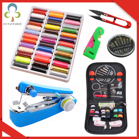 Portable Mini Hand Sewing Machine Household 39 Colors Polyester Sewing Thread Color Home Sewing Kit for Hand Machine Thread ZXH ► Photo 1/6