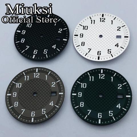 Miuksi 34mm black white green coffee sterile dial luminous dial fit NH35 NH35A NH36 movement ► Photo 1/6