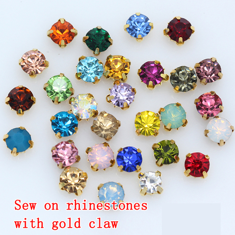 Sew On 3mm Rhinestones (Clear with Silver Setting / 100pcs) Sewing