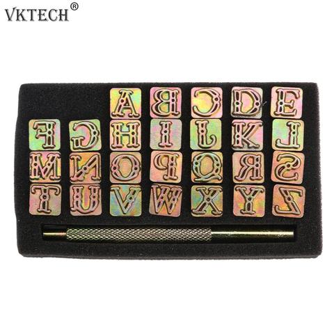 26 Stamps Zinc Alloy Letters Stamping Symbol Set Leather Marking Tools Metal Leather Punching Tools DIY Leather Craft ► Photo 1/6