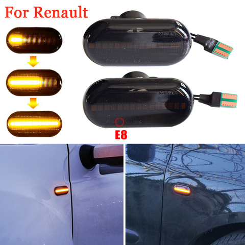 For Renault Clio 1 2 KANGOO MEGANE ESPACE TWINGO MASTER LED Dynamic Side Indicator Marker Signal Light Lamp Sequential Flashing ► Photo 1/6