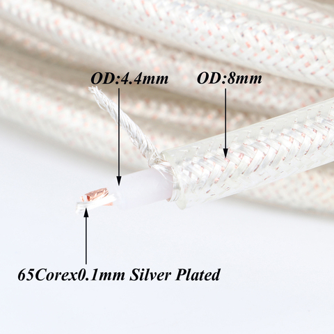 X414 HI-End OCC Silver plated Audiophile DIYER Bulk Wire DIY Audio Interconnect Cable analog cable Speaker Cable ► Photo 1/5