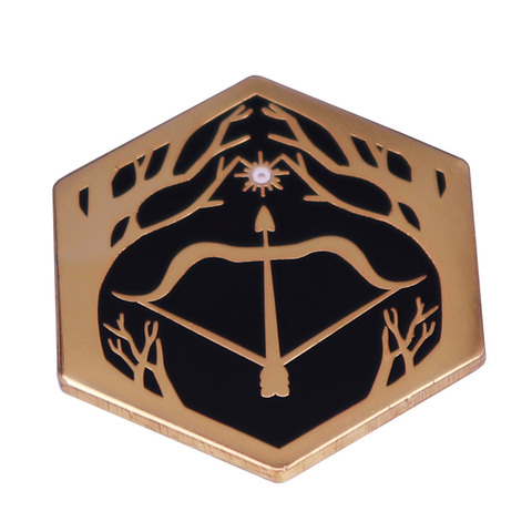 DnD Ranger Class enamel pin Hunter's Mark Pin d20 critical hit Bow And Arrow brooch ► Photo 1/6