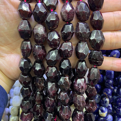 12x15mm Natural Garnet Beads 15'' Faceted Freeform Red DIYStone Loose Beads For Jewelry Making Beads Women Bracelets Necklace ► Photo 1/4
