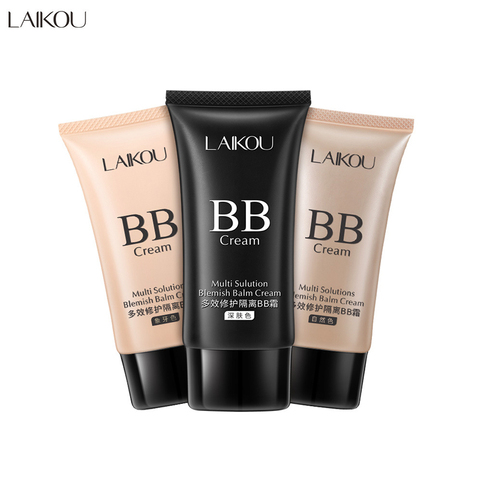 LAIKOU BB Cream Concealer Foundation Make Up Natural Dark Makeup Cosmetics Light Moisturizing Multi Sulution Blemish Balm Cream ► Photo 1/5