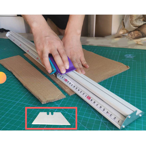 For Kt board Pvc board Manual Cutting ruler aluminum alloy anti-skid Positioning cutting ruler cutting track Woodworking tool ► Photo 1/6