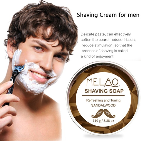 110g Professional Shaving Cream Anti-Allergy Shaving Soap Foaming Moisturizing Razor Barbering Men Shaving Soap Cream ► Photo 1/6