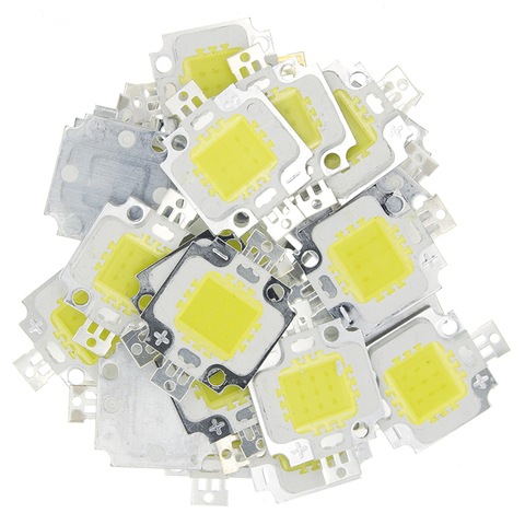 10PCS/10W LED white Cold white Led chip for Integrated Spotlight 12v DIY Projector Outdoor Flood Light Super bright ► Photo 1/6